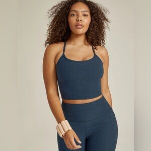 Beyond Spacedye Slim Racerback Yoga Blue Tank Top